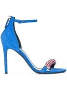 Calvin Klein 205w39nyc Embellished Satin Sandals - Blue
