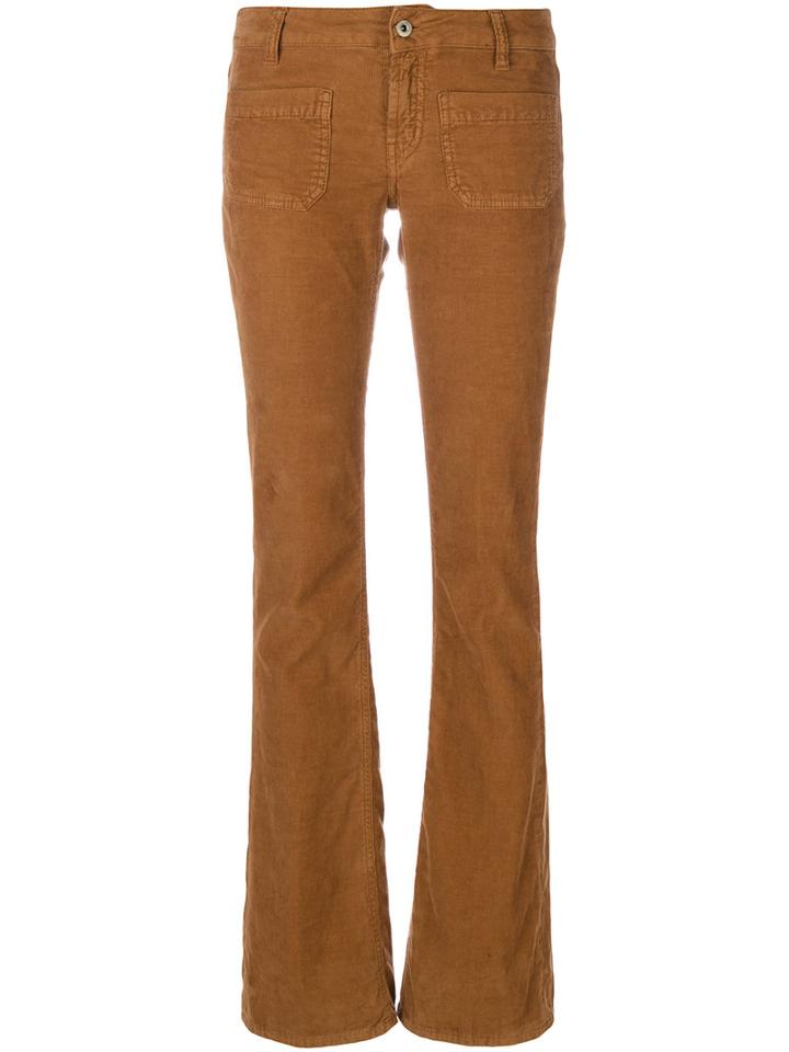 Dondup - Flared Corduroy Trousers - Women - Cotton/spandex/elastane - 28, Nude/neutrals, Cotton/spandex/elastane