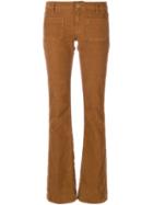 Dondup - Flared Corduroy Trousers - Women - Cotton/spandex/elastane - 28, Nude/neutrals, Cotton/spandex/elastane