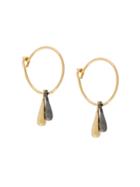 Eye M By Ileana Makri Raindrop Hoop Earrings - Metallic