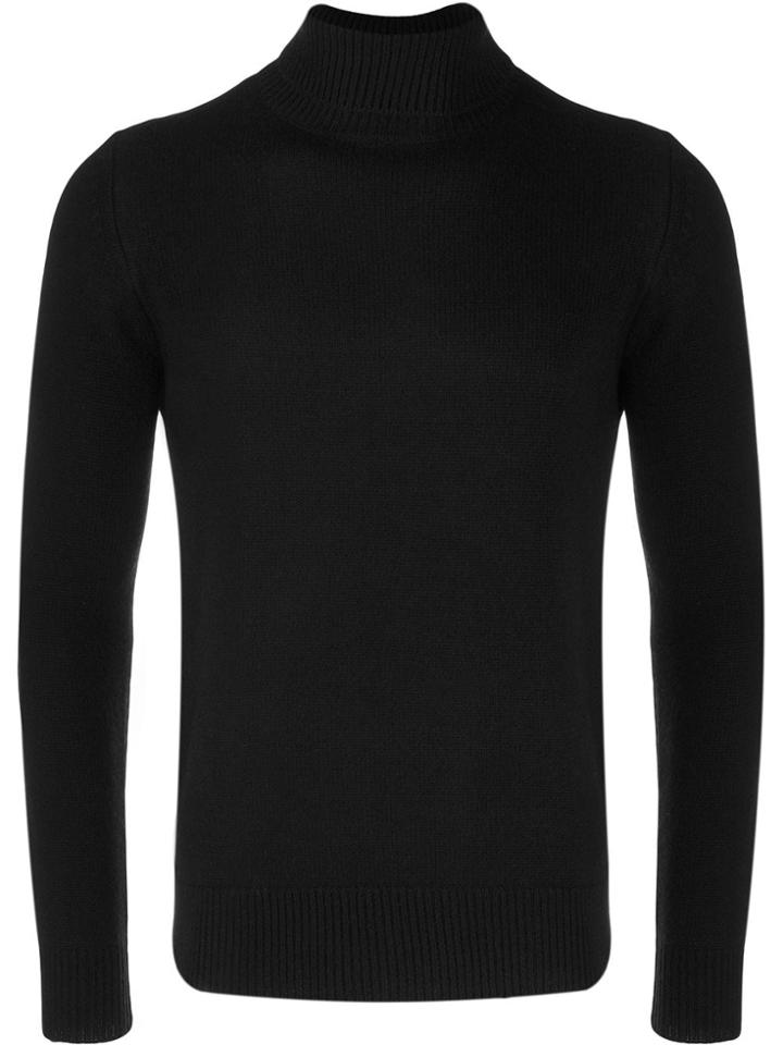 Majestic Filatures Ribbed Knit Roll-neck Jumper - Black