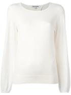 Elizabeth And James Round Neck Jumper, Women's, Size: Small, Nude/neutrals, Cotton/viscose/cashmere