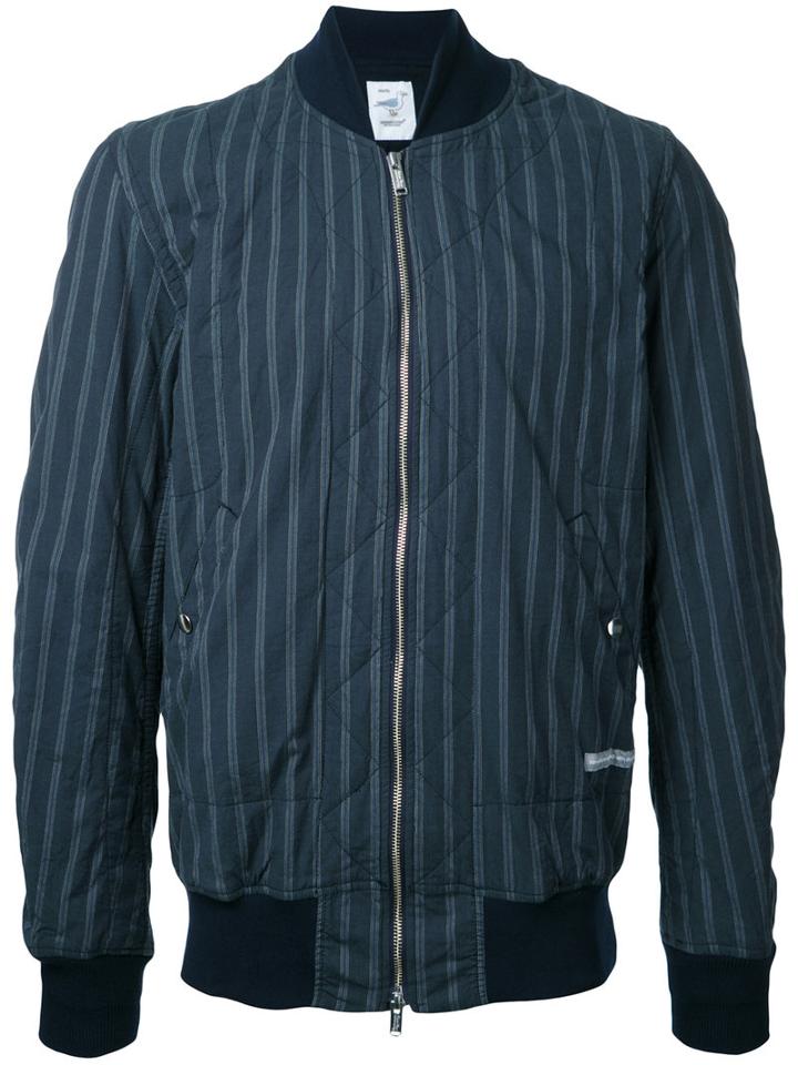 Undercover - Striped Bomber Jacket - Men - Cotton/polyurethane - 4, Blue, Cotton/polyurethane