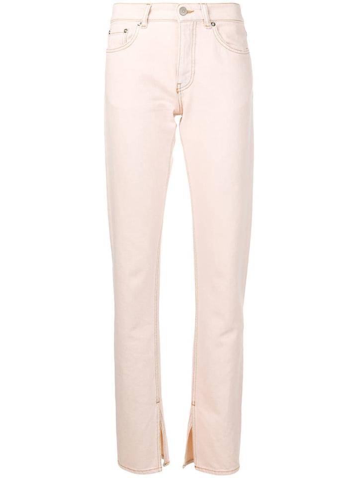 Ganni Sheldon Slit Hem Jeans - Pink