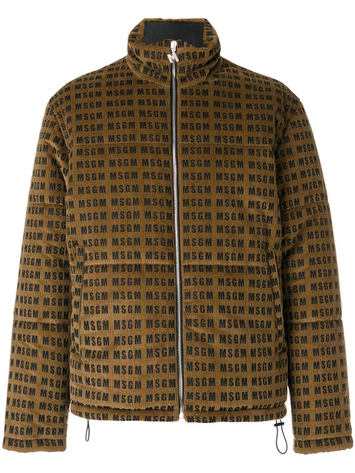 Msgm Padded Coat - Brown