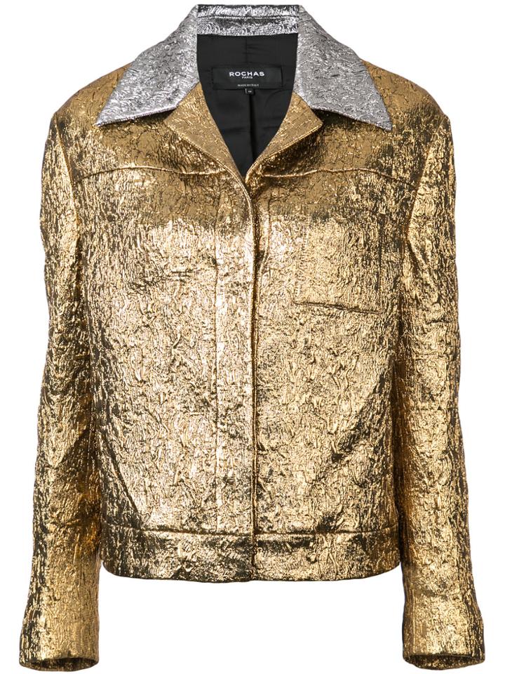 Rochas Metallic Glow Jacket - Yellow & Orange