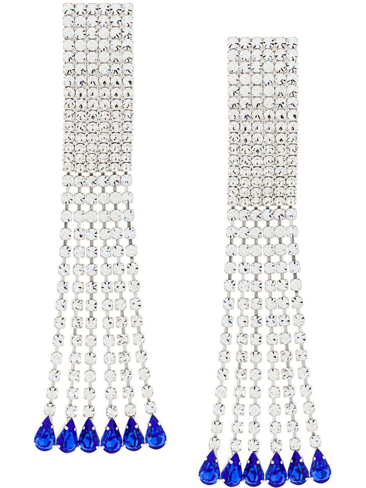 Alessandra Rich Teardrop Hanging Earrings - Metallic