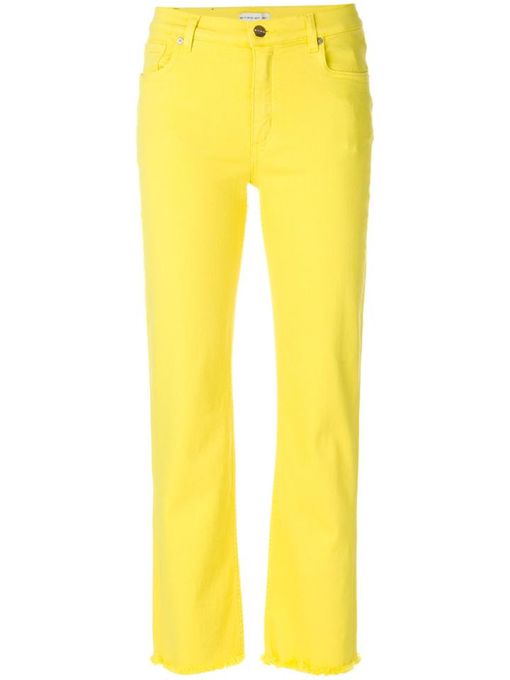 Etro Cropped Jeans - Yellow & Orange