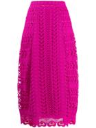 Temperley London Sunbird Heart-shaped Embroidery Skirt - Pink