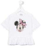 Monnalisa Minnie T-shirt, Toddler Girl's, Size: 4 Yrs, White