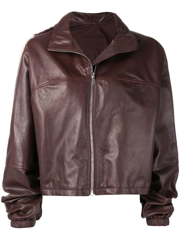Rick Owens Hooded High Neck Jacket - Brown