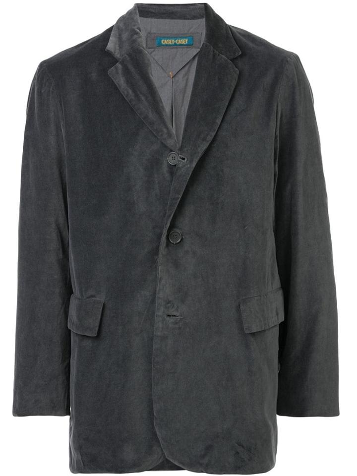 Casey Casey Textured Button Blazer - Grey