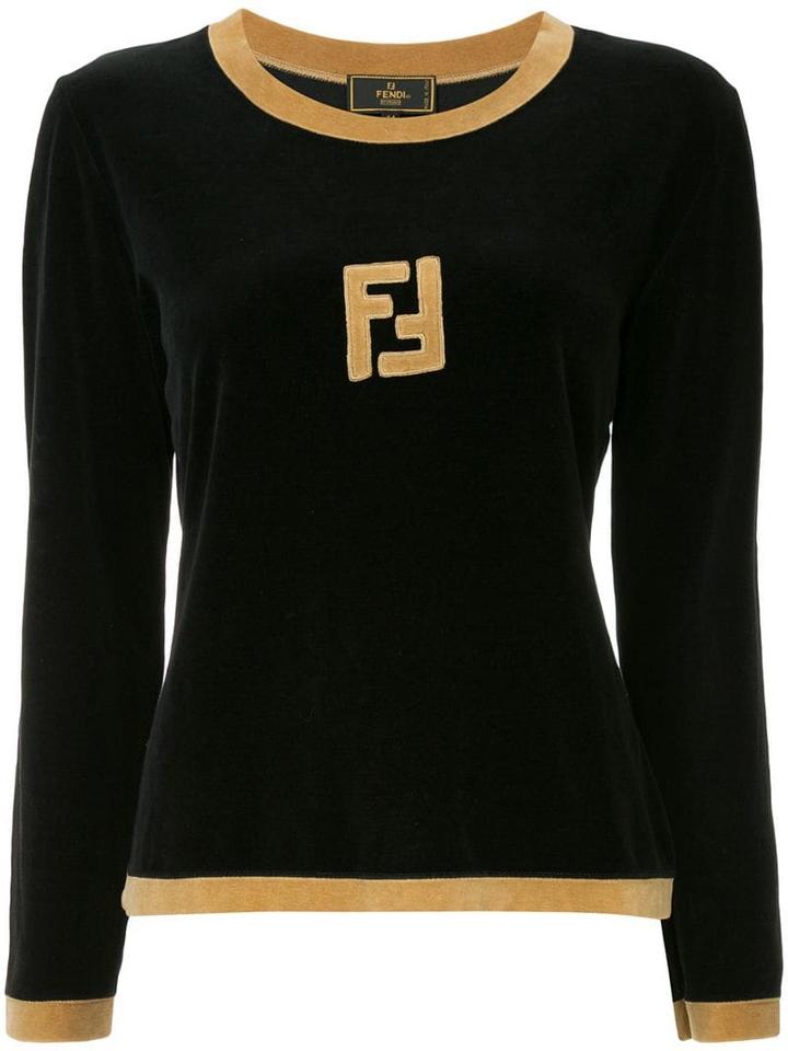 Fendi Pre-owned Long Sleeve Fitted Sweatshirt - Black