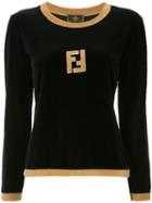 Fendi Pre-owned Long Sleeve Fitted Sweatshirt - Black