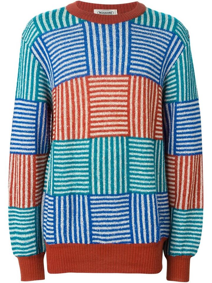 Missoni Vintage Geometric Pattern Sweater