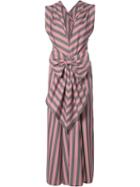 Tome 'wide Stripe Bow Front' Dress, Women's, Size: 4, Pink/purple, Cotton