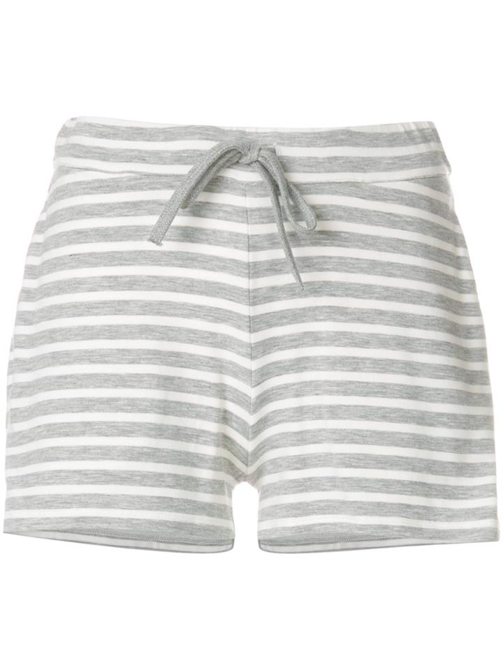 Majestic Filatures Striped Track Shorts - Grey