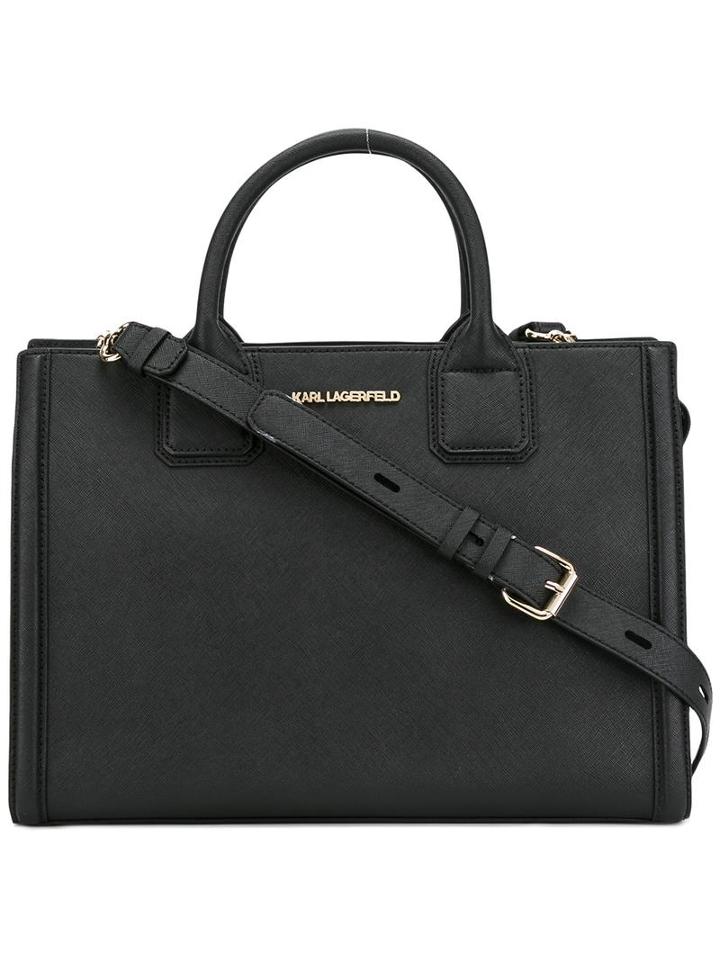 Karl Lagerfeld Large Tote, Women's, Black, Leather