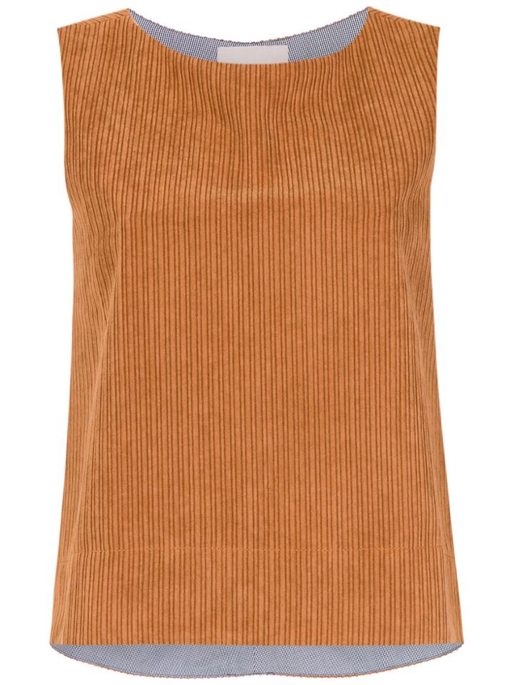 Sissa Velvet-effect Blouse - Brown