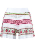 Cecilia Prado Knit Shorts, Women's, Size: Medium, White, Cotton/acrylic/viscose