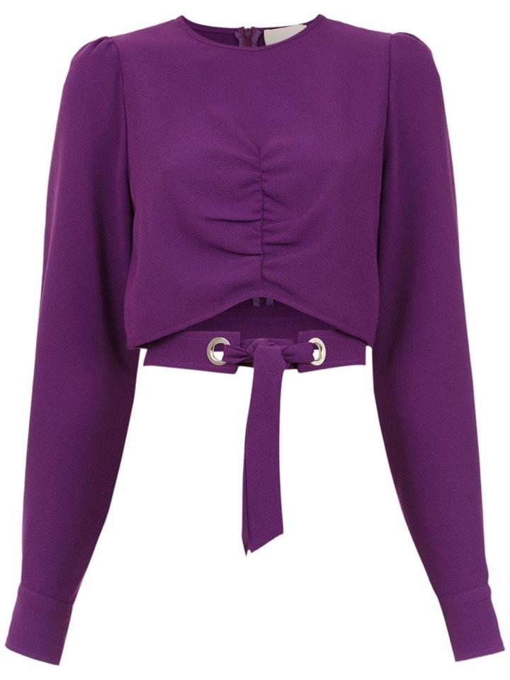 Framed Cracker Cropped Top - Purple