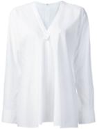 Y's V-neck Shirt, Women's, Size: 3, White, Polyethylene/cotton