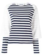 Comme Des Garçons Striped T-shirt, Women's, Size: Small, White, Cotton