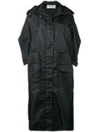 Valentino Oversized Embellished Back Coat - Black