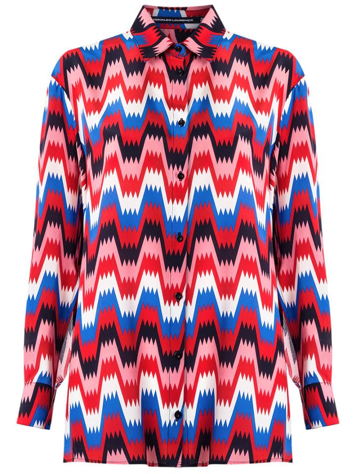 Reinaldo Lourenço - All-over Print Shirt - Women - Silk - 36, Silk