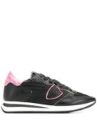 Philippe Model Logo Panelled Lace-up Sneakers - Black