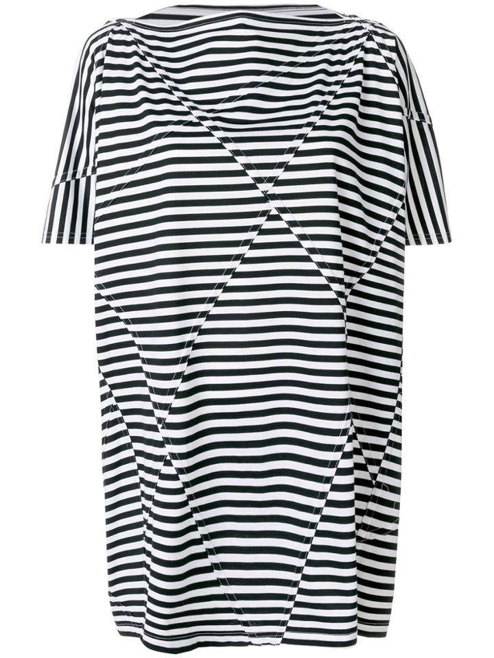Junya Watanabe Comme Des Garçons Striped T-shirt Dress - Black