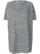 Junya Watanabe Comme Des Garçons Striped T-shirt Dress - Black
