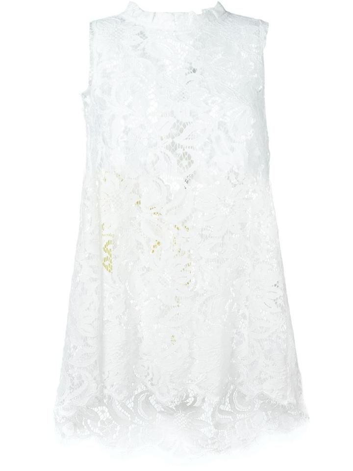 Ermanno Scervino Bow Detail Lace Tank Top