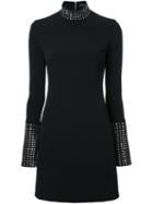David Koma Studded Collar And Cuffs Dress, Women's, Size: 8, Black, Spandex/elastane/acetate/viscose