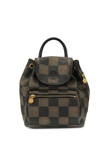 Fendi Pre-owned Check Pattern Backpack - Brown