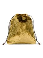 Miu Miu Gold Velvet Drawstring Pouch - Yellow & Orange