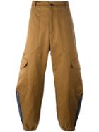 Barena Cargo Wide Leg Trousers, Men's, Size: 48, Brown, Cotton