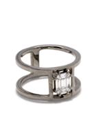 As29 18kt Black Gold Illusion Tube Diamond Ring