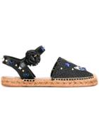 Dolce & Gabbana Anchor Espadrille Sandals - Black