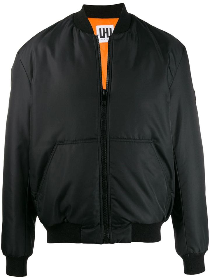 Les Hommes Urban Short Padded Bomber Jacket - Black