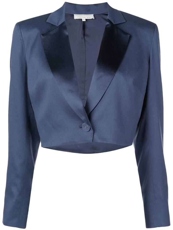 Fleur Du Mal Cropped Blazer - Blue