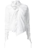 Aganovich Bow Detail Blouse, Women's, Size: 36, White, Cotton/spandex/elastane/viscose