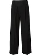 Jean Paul Gaultier Vintage Cropped Wide Leg Trousers, Women's, Size: Small, Black