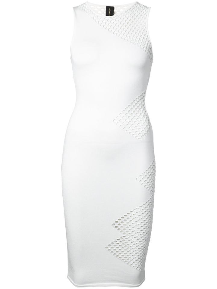 Alexandre Vauthier - Sleeveless Fishnet Dress - Women - Polyamide/polyester/viscose - 1, White, Polyamide/polyester/viscose