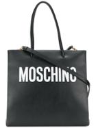 Moschino Square Logo Shopper Tote - Black
