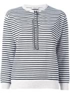 Brunello Cucinelli Striped Fine Knit Jumper, Women's, Size: Large, Grey, Silk/cashmere/virgin Wool