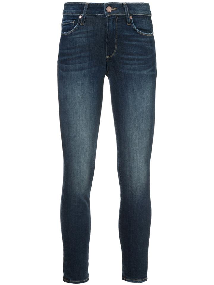 Paige Cropped Skinny Jeans - Blue