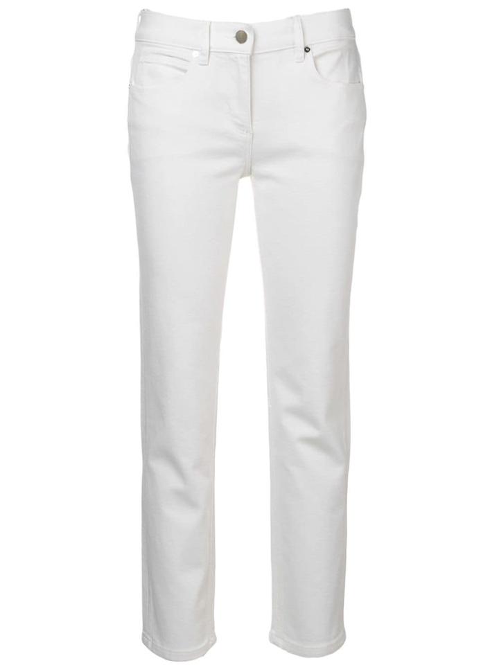 Calvin Klein Cropped Slim-fit Jeans - White