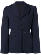Comme Des Garçons - Deconstructed Blazer - Women - Polyester/cupro/mohair/wool - M, Blue, Polyester/cupro/mohair/wool