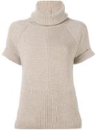 Giorgio Armani Roll Neck Knitted Top, Women's, Size: 44, Nude/neutrals, Cashmere
